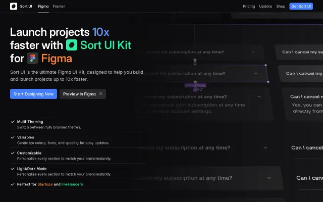 Sort UI preview