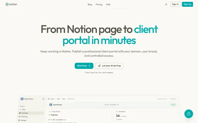 Sotion preview