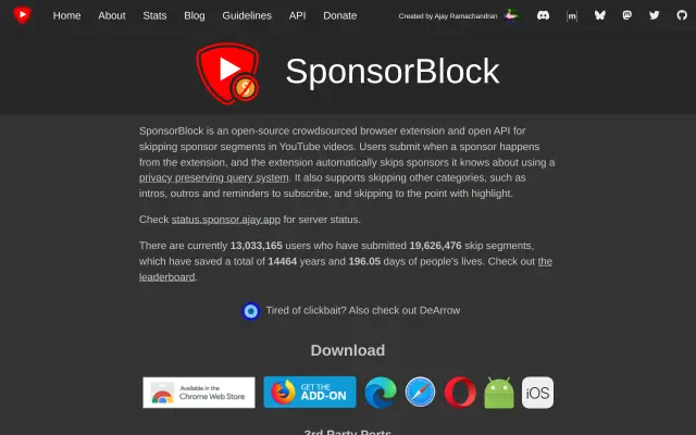 SponsorBlock preview