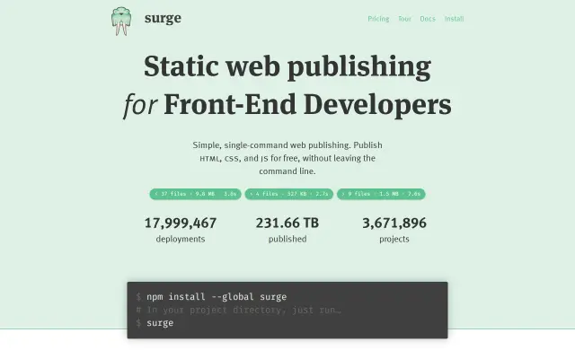 Surge preview