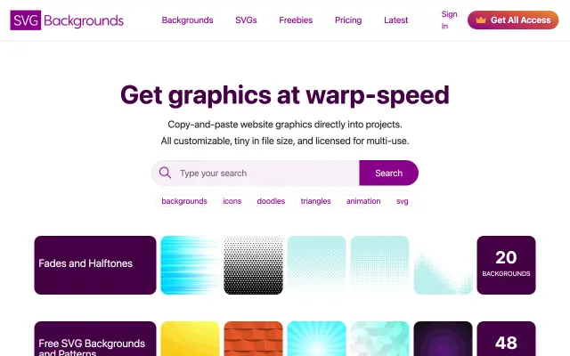 SVG Backgrounds preview
