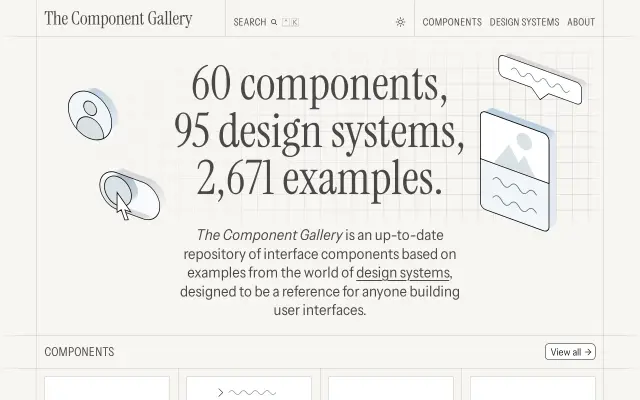 The Component Gallery preview