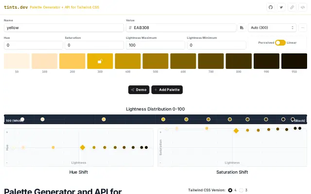 Tints.dev preview