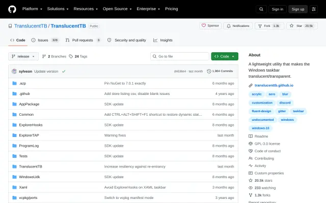 TranslucentTB preview