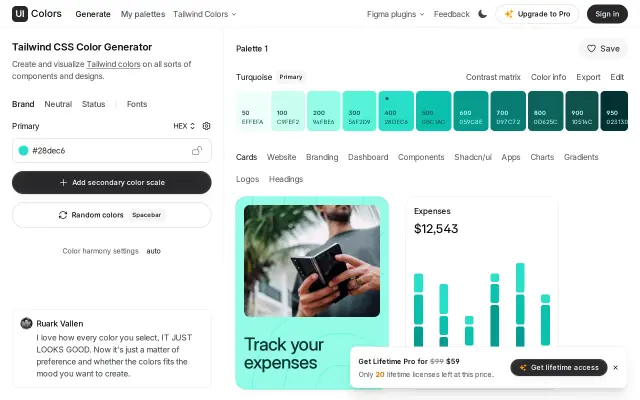 UI Colors preview