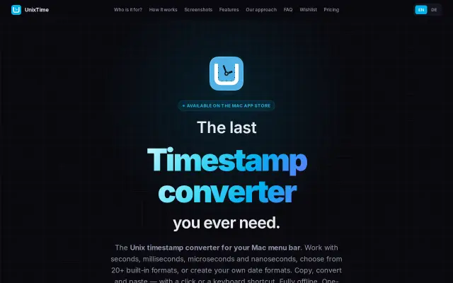UnixTime preview