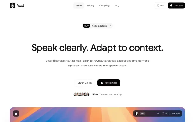 Voxt preview