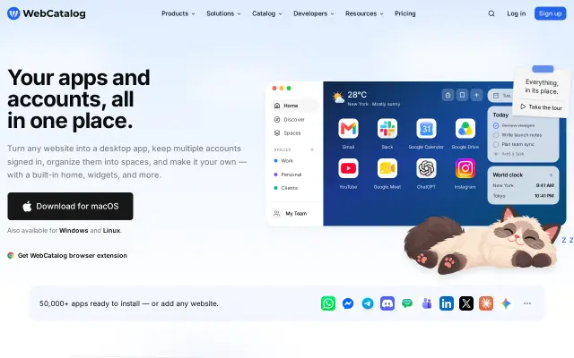WebCatalog Desktop preview