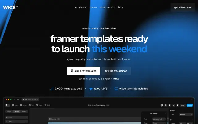 WizeTemplates preview