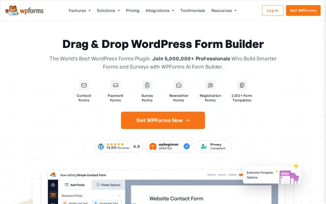 WPForms preview
