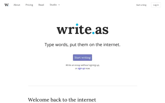 Write.as preview
