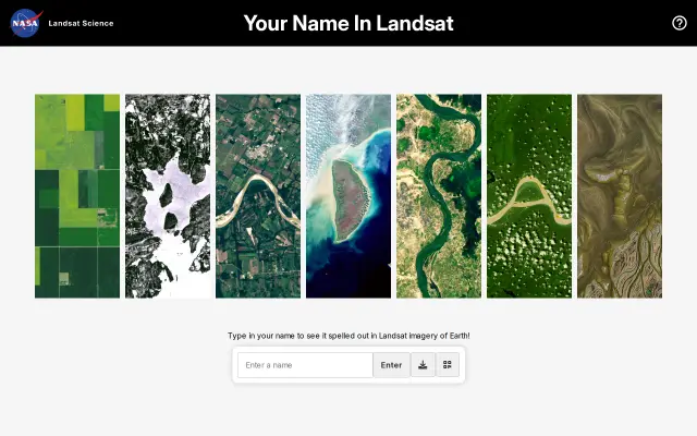 Your Name In Landsat preview