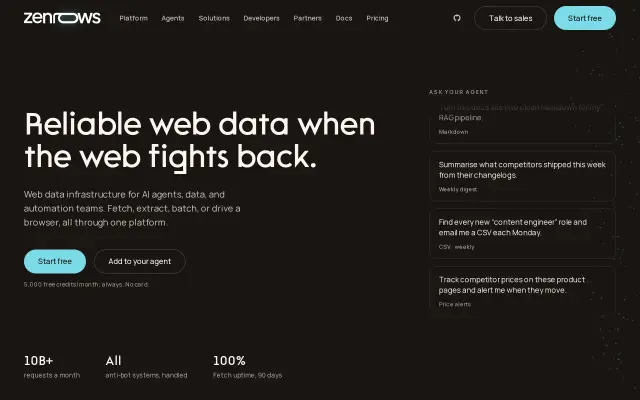 ZenRows preview